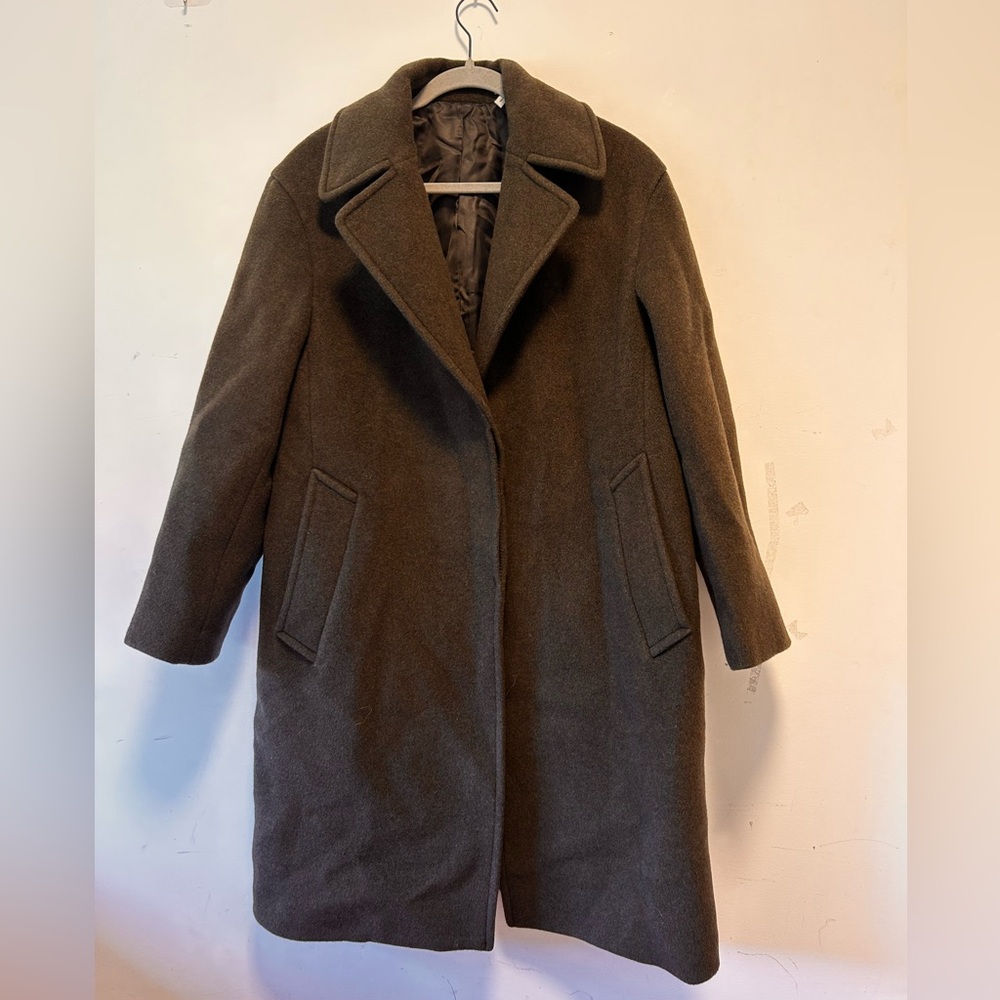 Theory Dark Gray Wool Coat